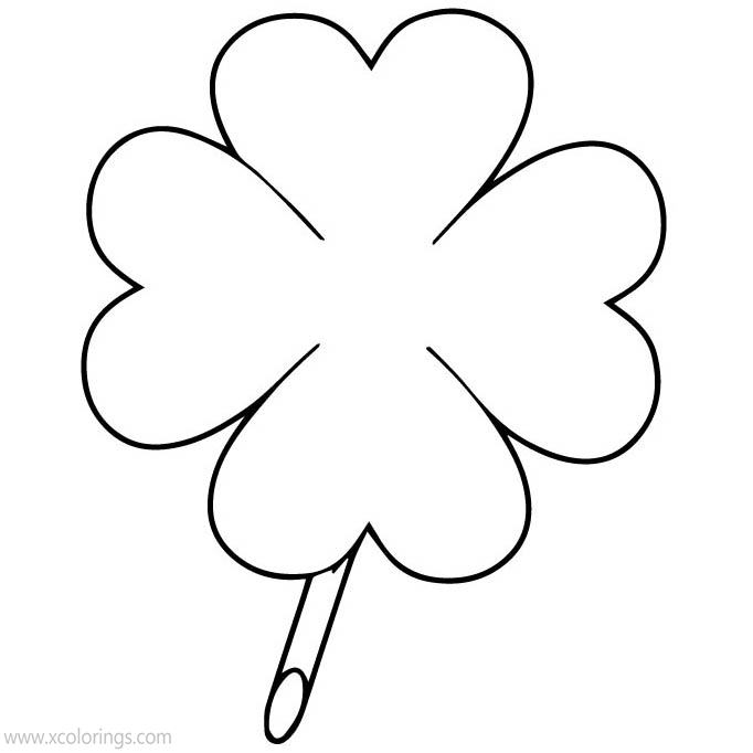 four leaf clover coloring page four leaf clover coloring page