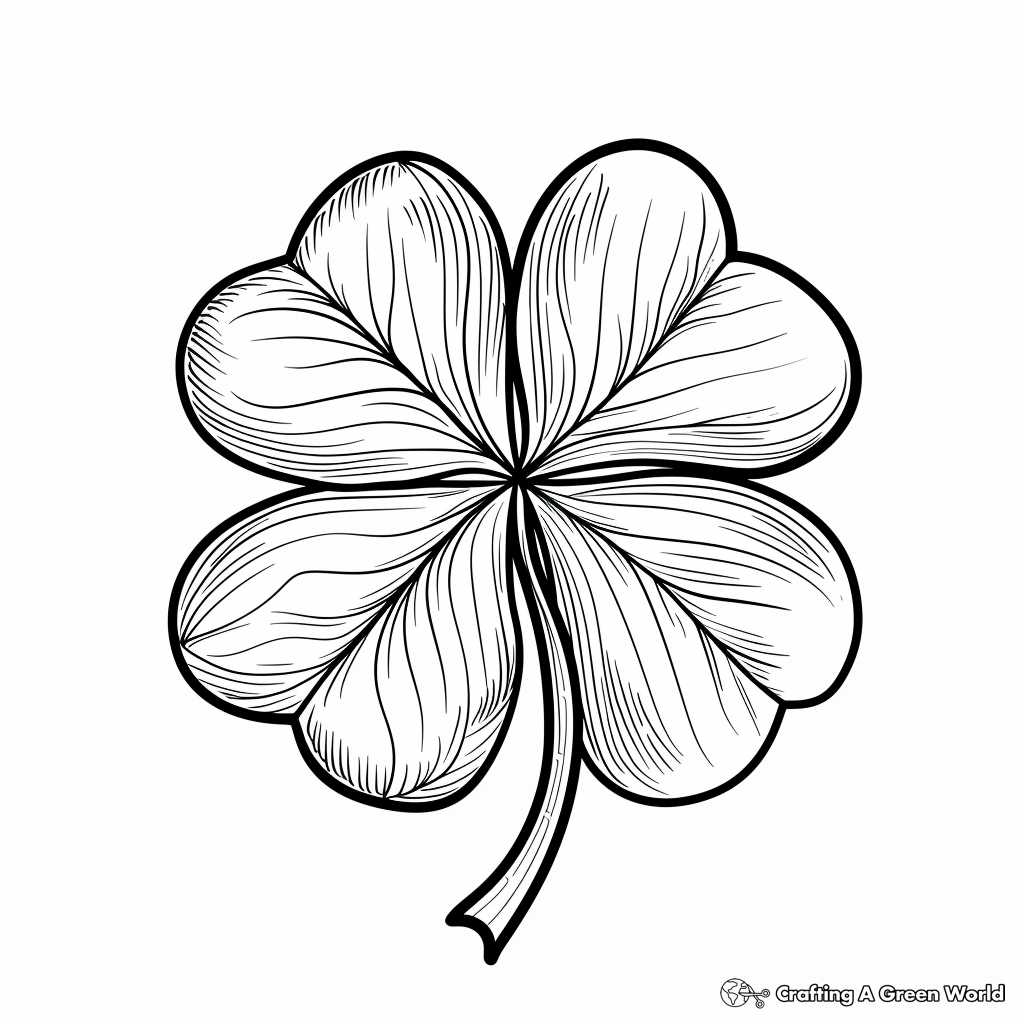 Four Leaf Clover Coloring Pages Free Printable Four Leaf Clover Coloring Pages Free Printable