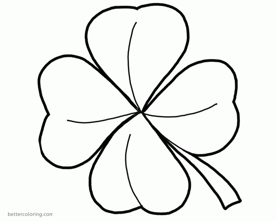Four Leaf Clover Coloring Pages Stand For Luck Free Printable Four Leaf Clover Coloring Pages Stand For Luck Free Printable