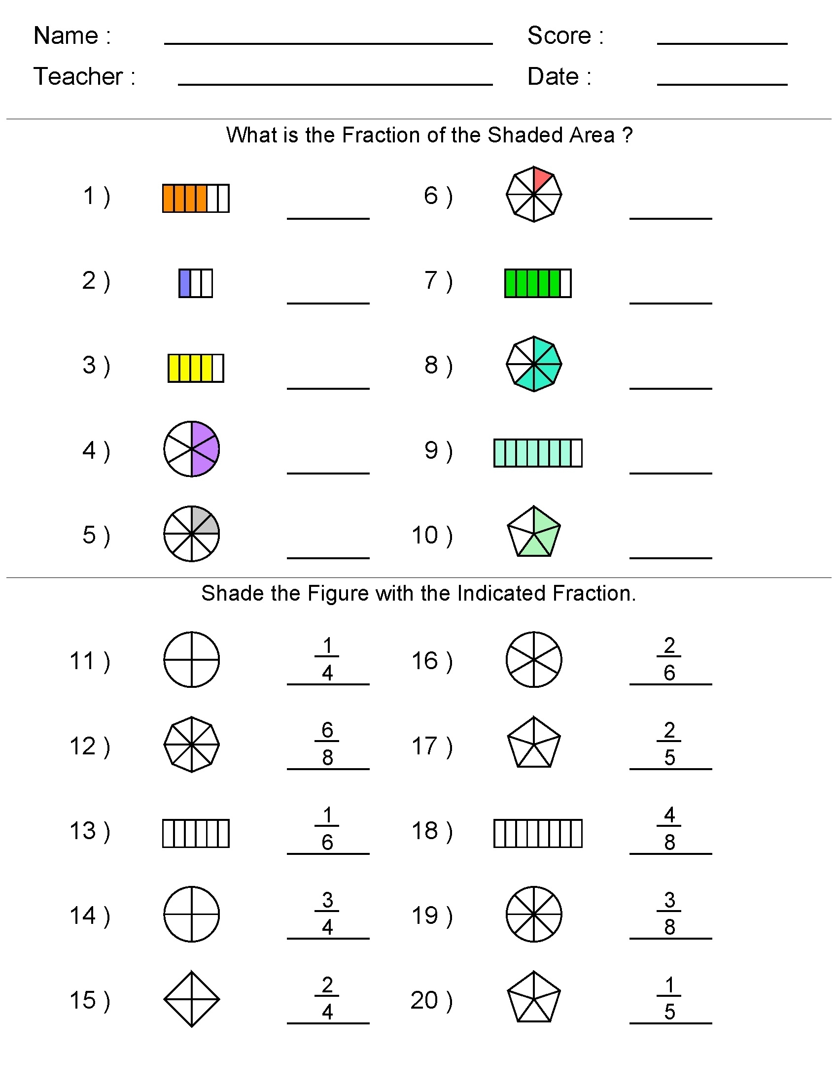 Fractions 3rd Grade Math Worksheets Learning Printable Printable Fractions 3rd Grade Math Worksheets Learning Printable Printable