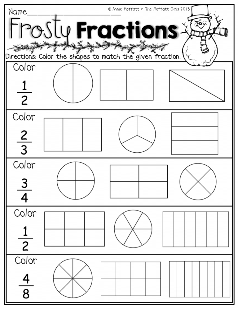 Fractions 3rd Grade Worksheets Fractions 3rd Grade Worksheets