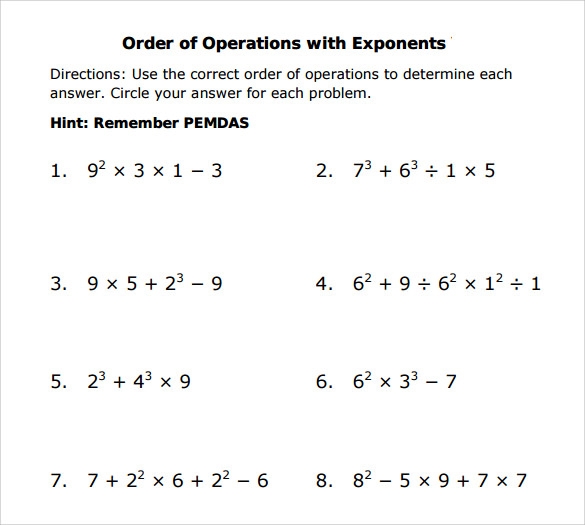 order of operations worksheet pdf order of operations worksheet pdf