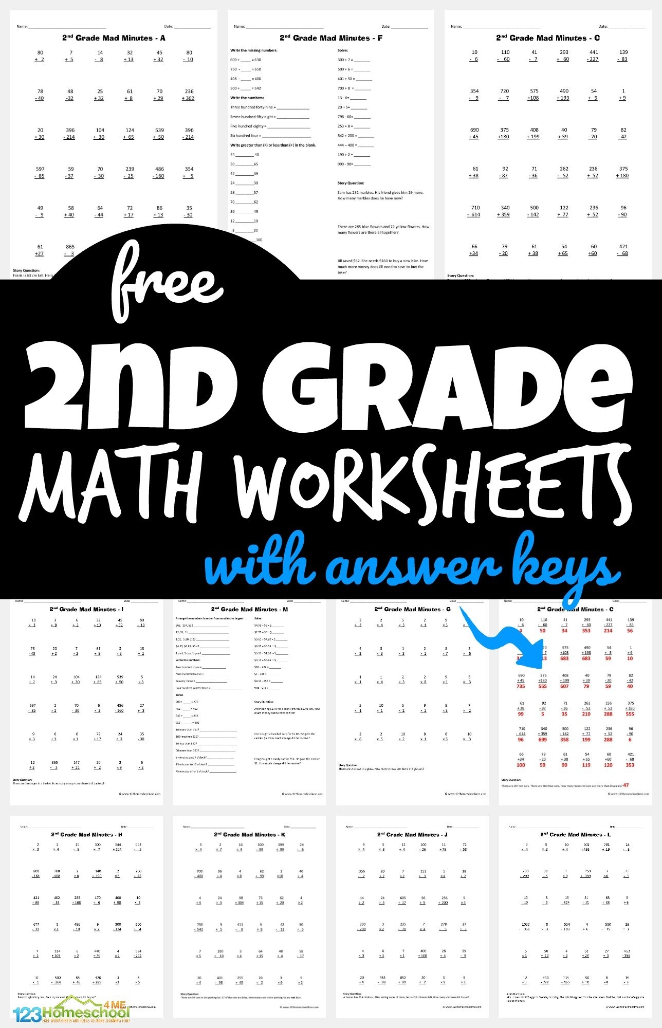 FREE 2nd Grade Math Worksheets FREE 2nd Grade Math Worksheets
