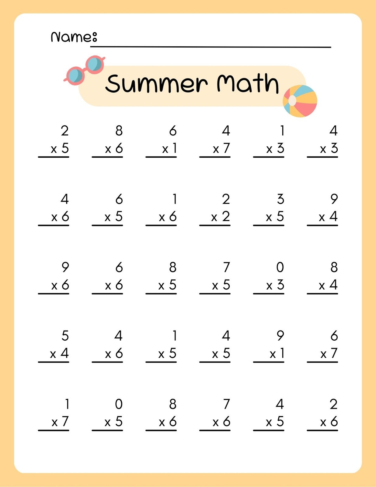 Free 3Rd Grade Math Worksheets To Customize Canva Within 3Rd Grade Free 3Rd Grade Math Worksheets To Customize Canva Within 3Rd Grade