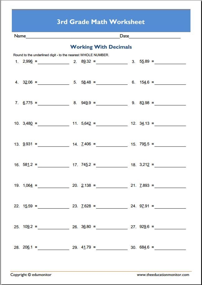 Free 3rd Math Worksheets Printable Pdf Artofit Free 3rd Math Worksheets Printable Pdf Artofit