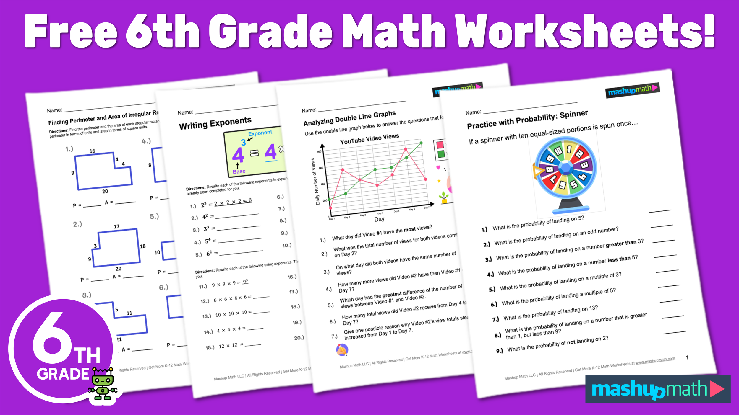 FREE 6th Grade Math Worksheets Worksheets Library
