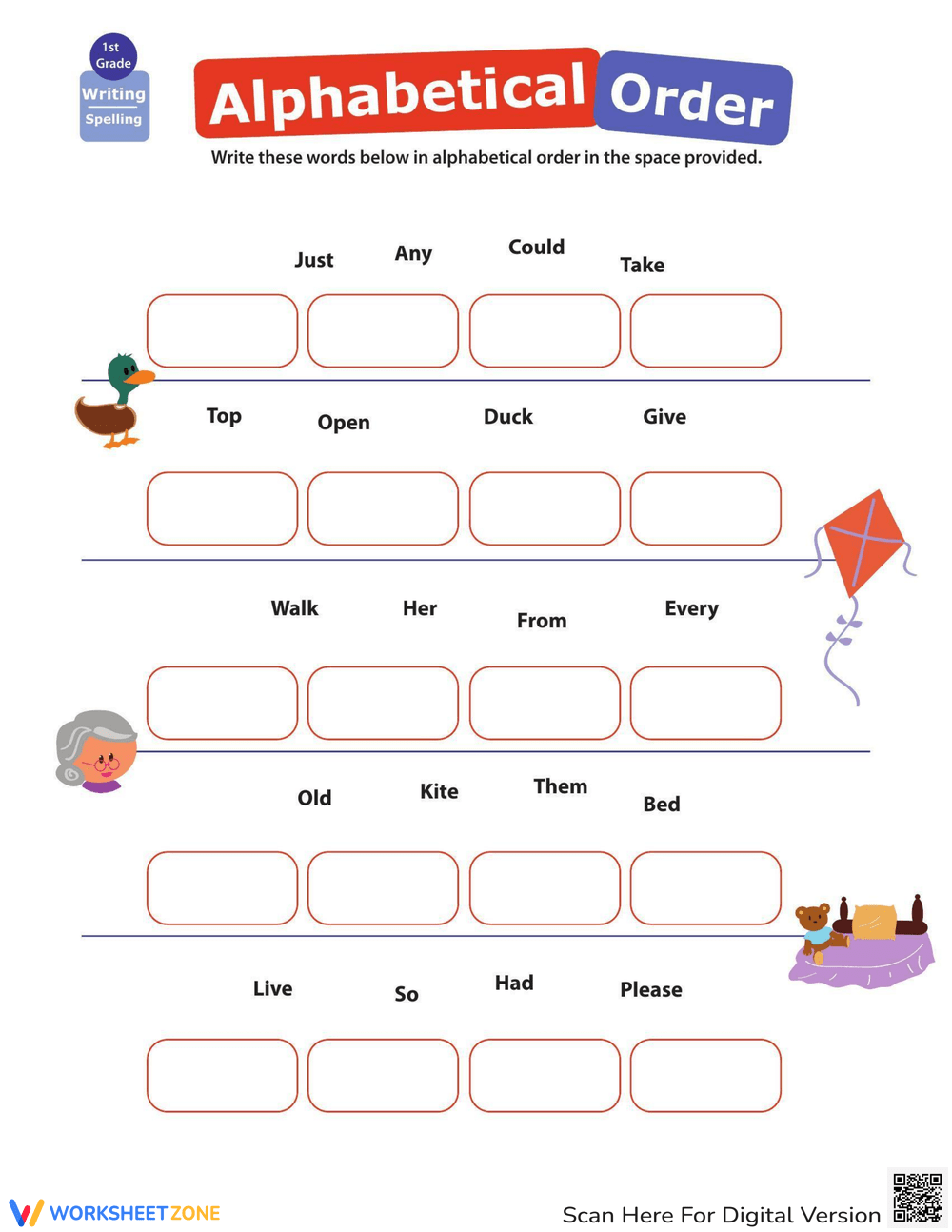 Free Alphabetical Order Worksheets Ks1