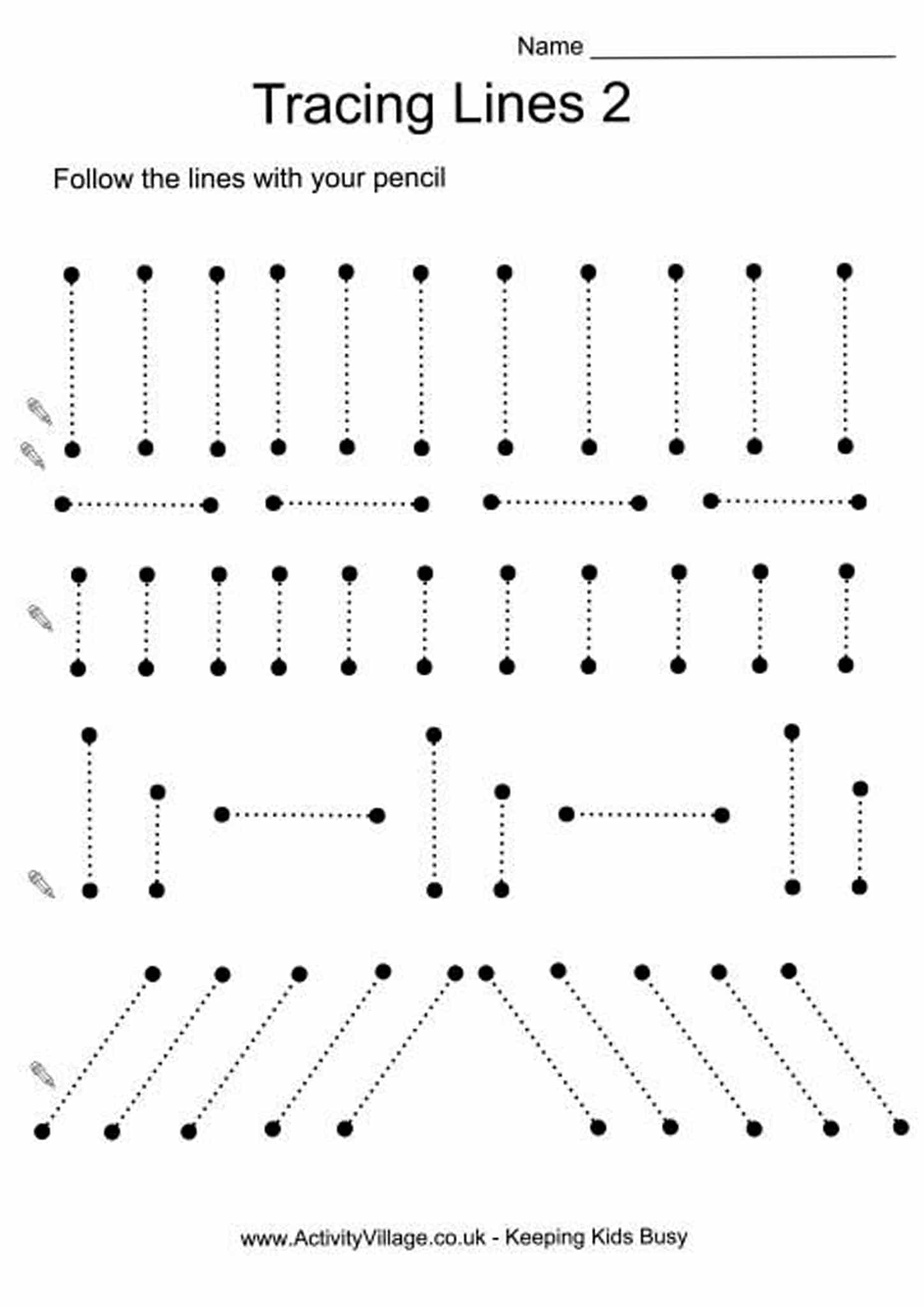 line tracing worksheets