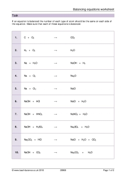 Free Balancing Equations Worksheet GCSE Chemistry Teachit Free Balancing Equations Worksheet GCSE Chemistry Teachit