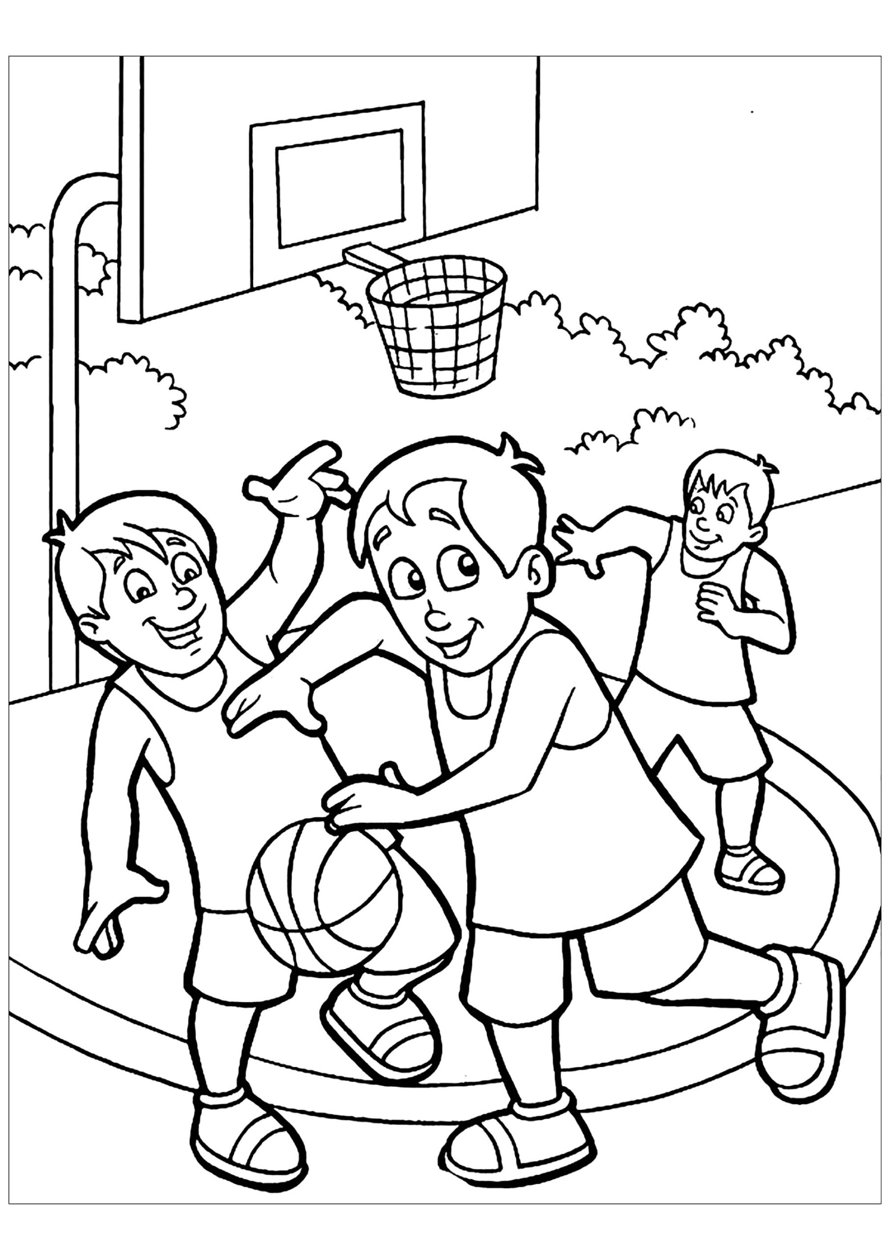 Free Basketball Coloring Page To Print Basketball Coloring Pages