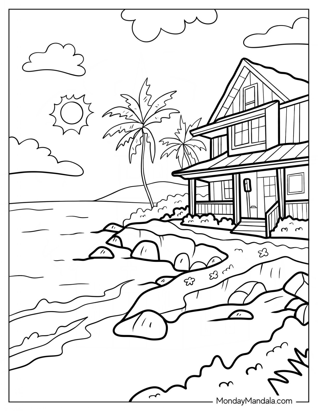 Free Beach Coloring Pages Unleash Your Creativity And Escape To Paradise