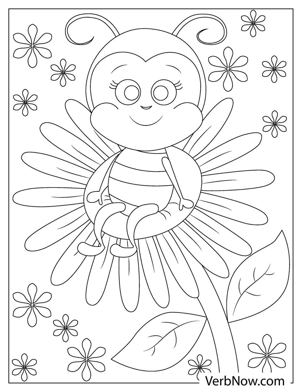 Free BEE Coloring Pages For Download Printable PDF 
