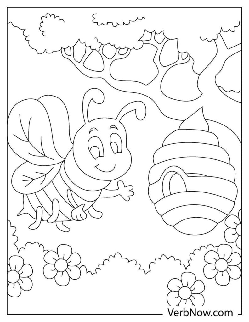 Free BEE Coloring Pages For Download Printable PDF 