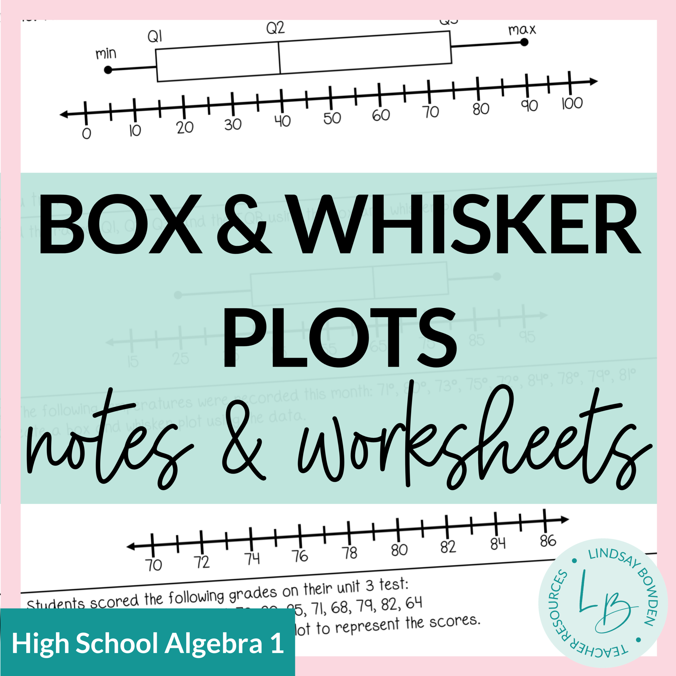 box and whisker plot worksheet