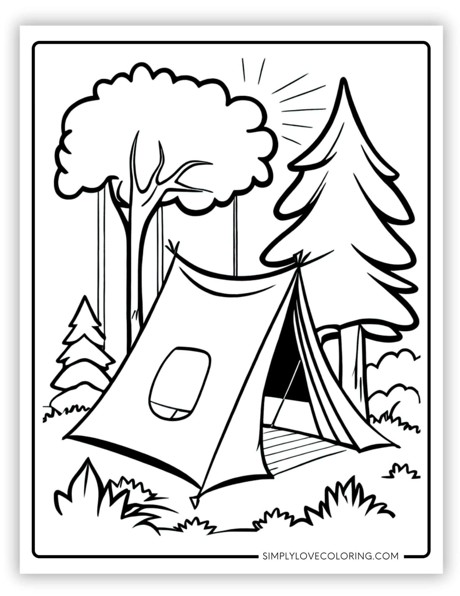 camping coloring pages camping coloring pages