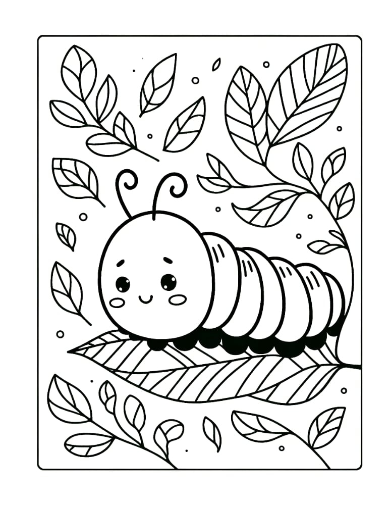 caterpillar coloring pages