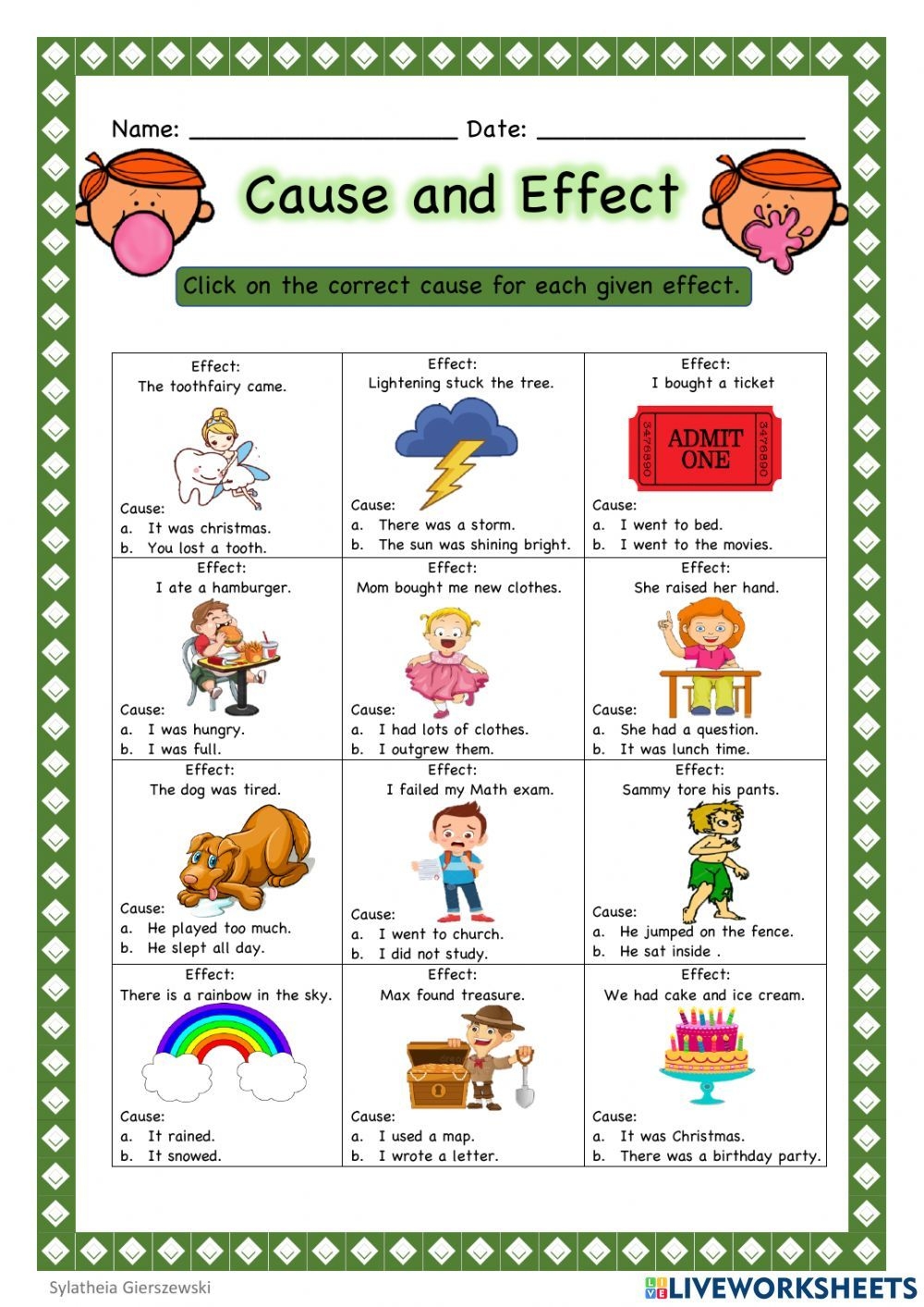 Free Cause And Effect Worksheets Printable And Enjoyable Learning