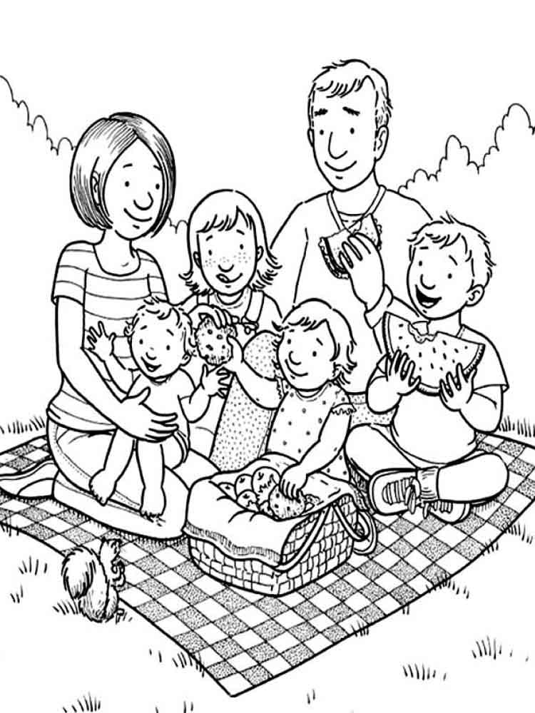 family coloring page