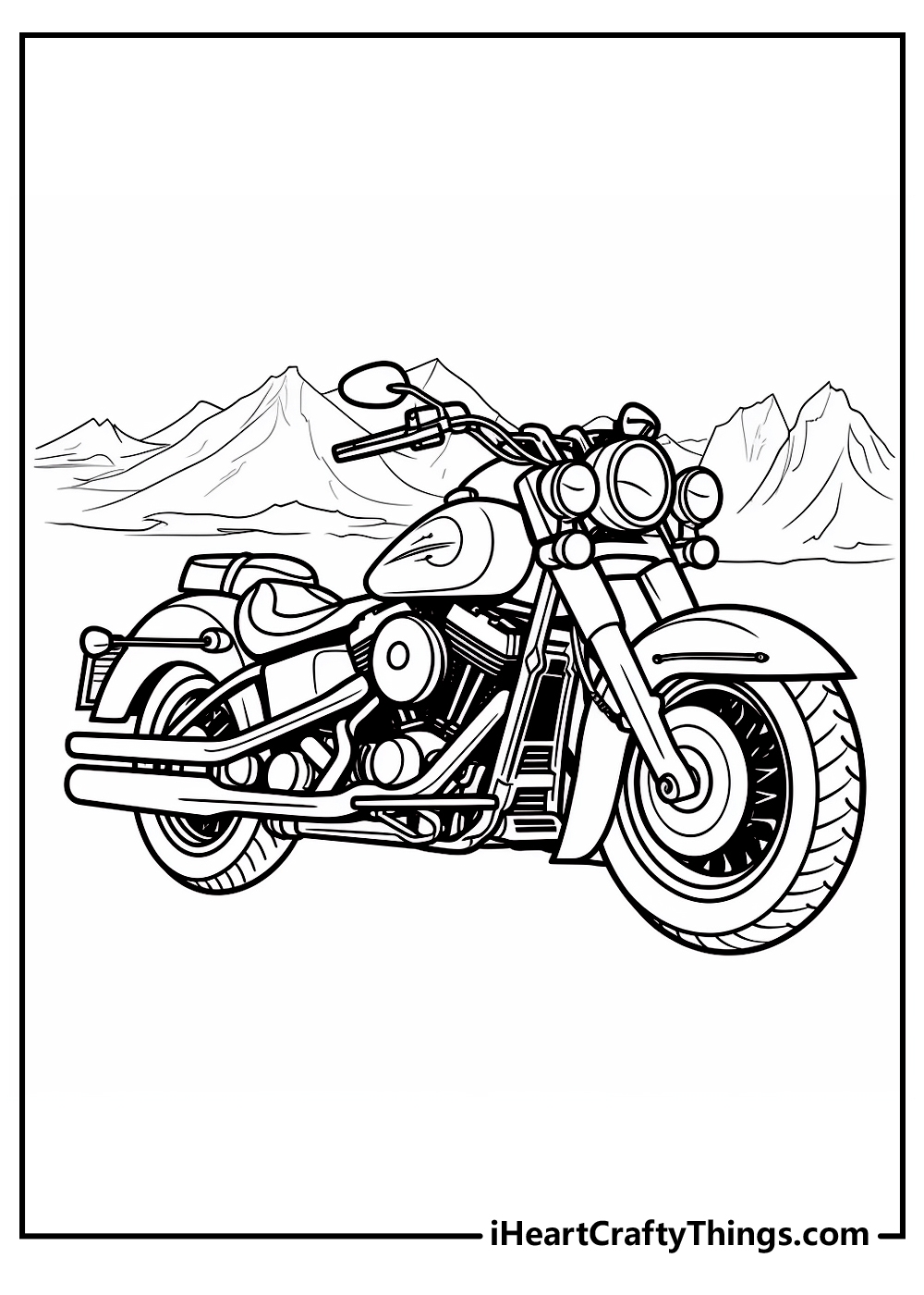 motorcycle coloring pages
