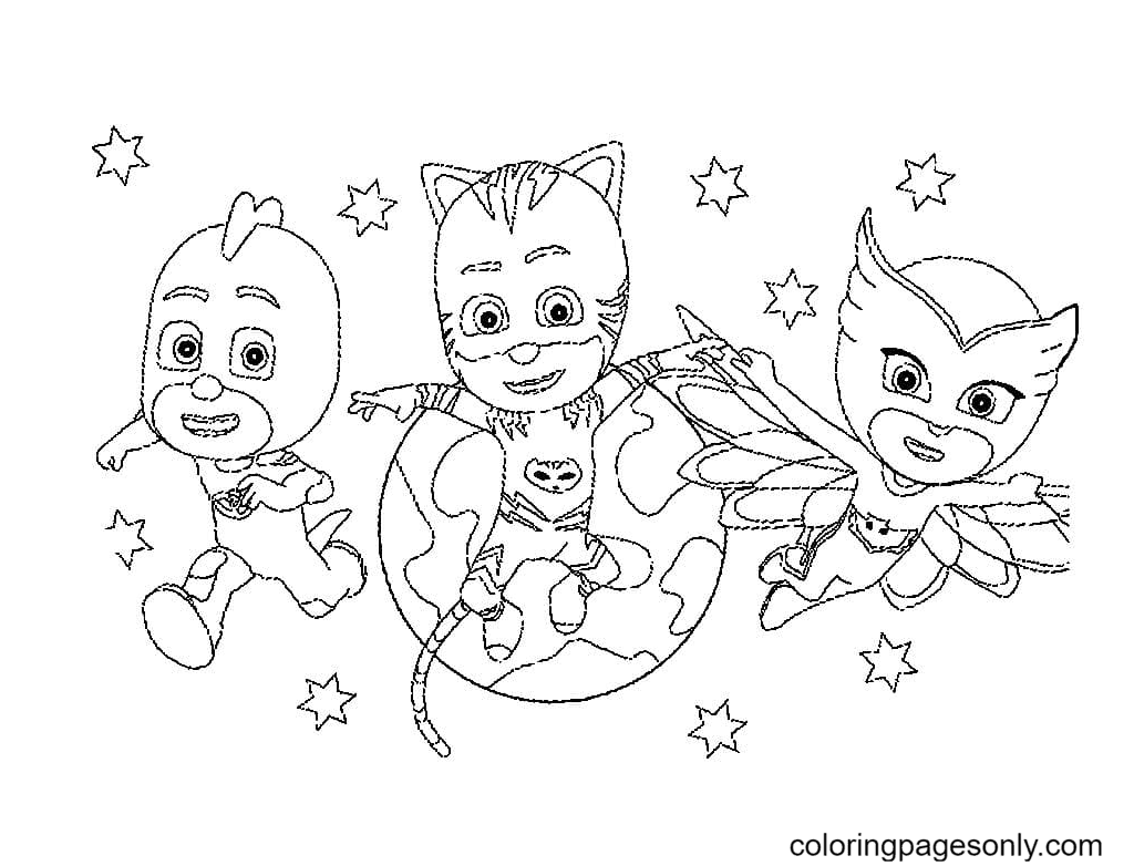 Free Coloring Pages Pj Masks