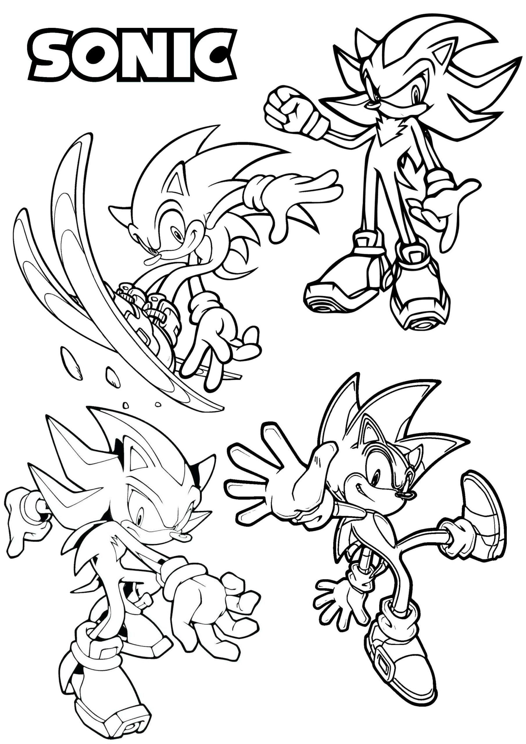 sonic the hedgehog coloring pages free