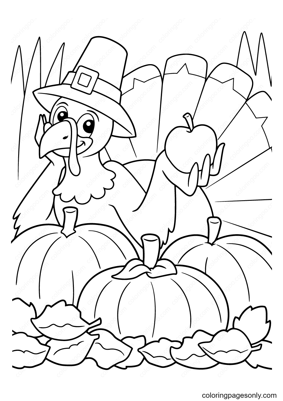 free thanksgiving color pages