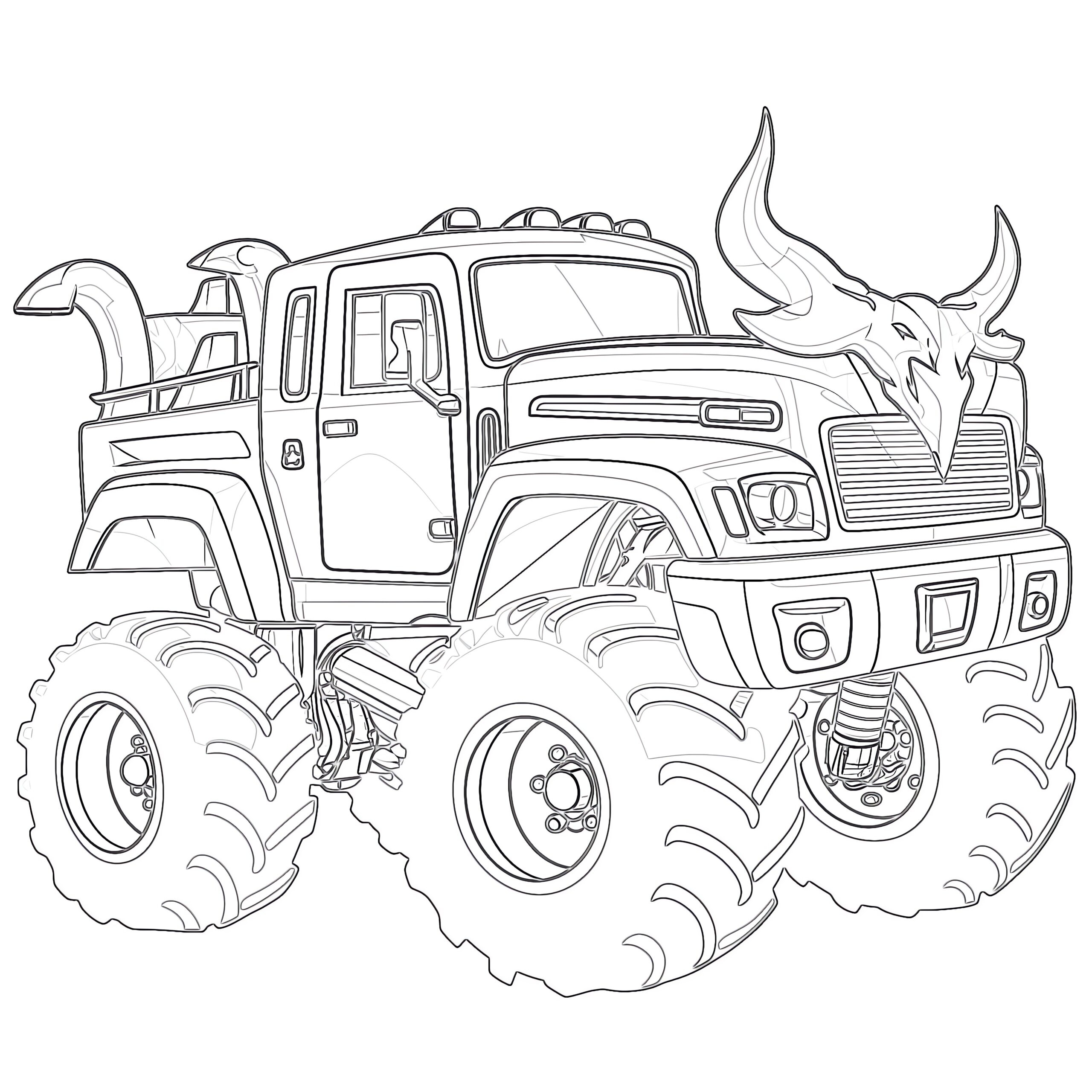 monster trucks coloring pages