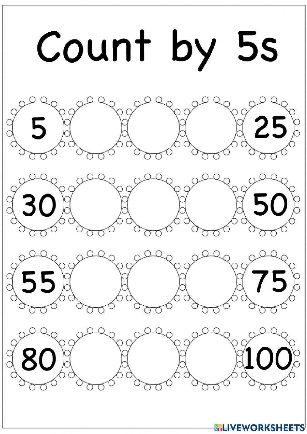 counting by 5s worksheet