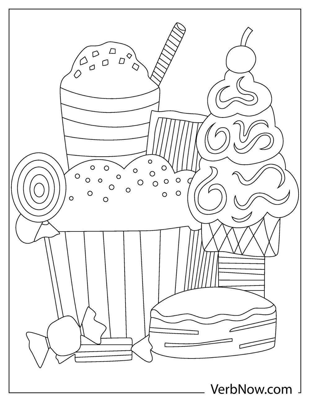 dessert coloring pages