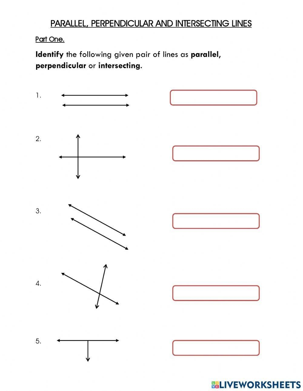 FREE Discover The Parallel And Perpendicular Lines Worksheet PDFs 