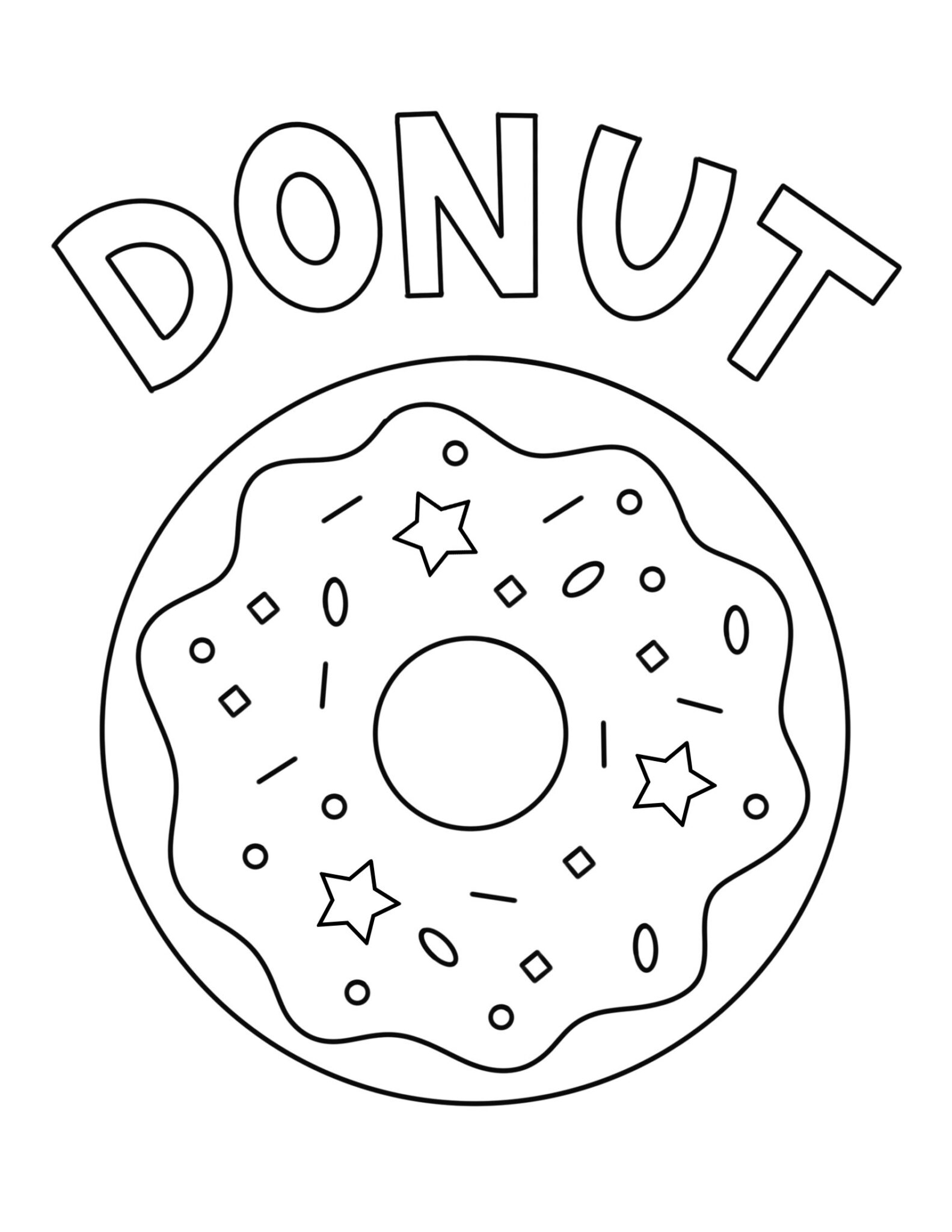 Free Donut Coloring Pages For Kids The Hollydog Blog