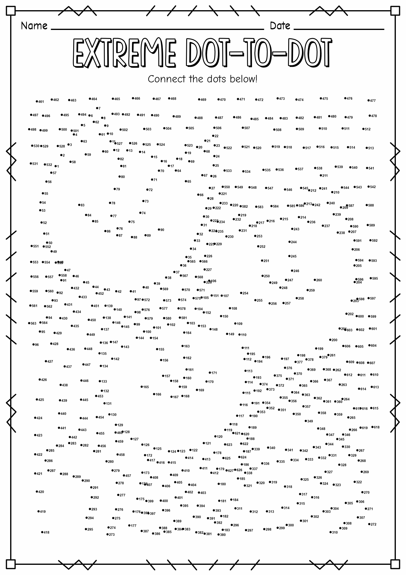dot-to-dot worksheet