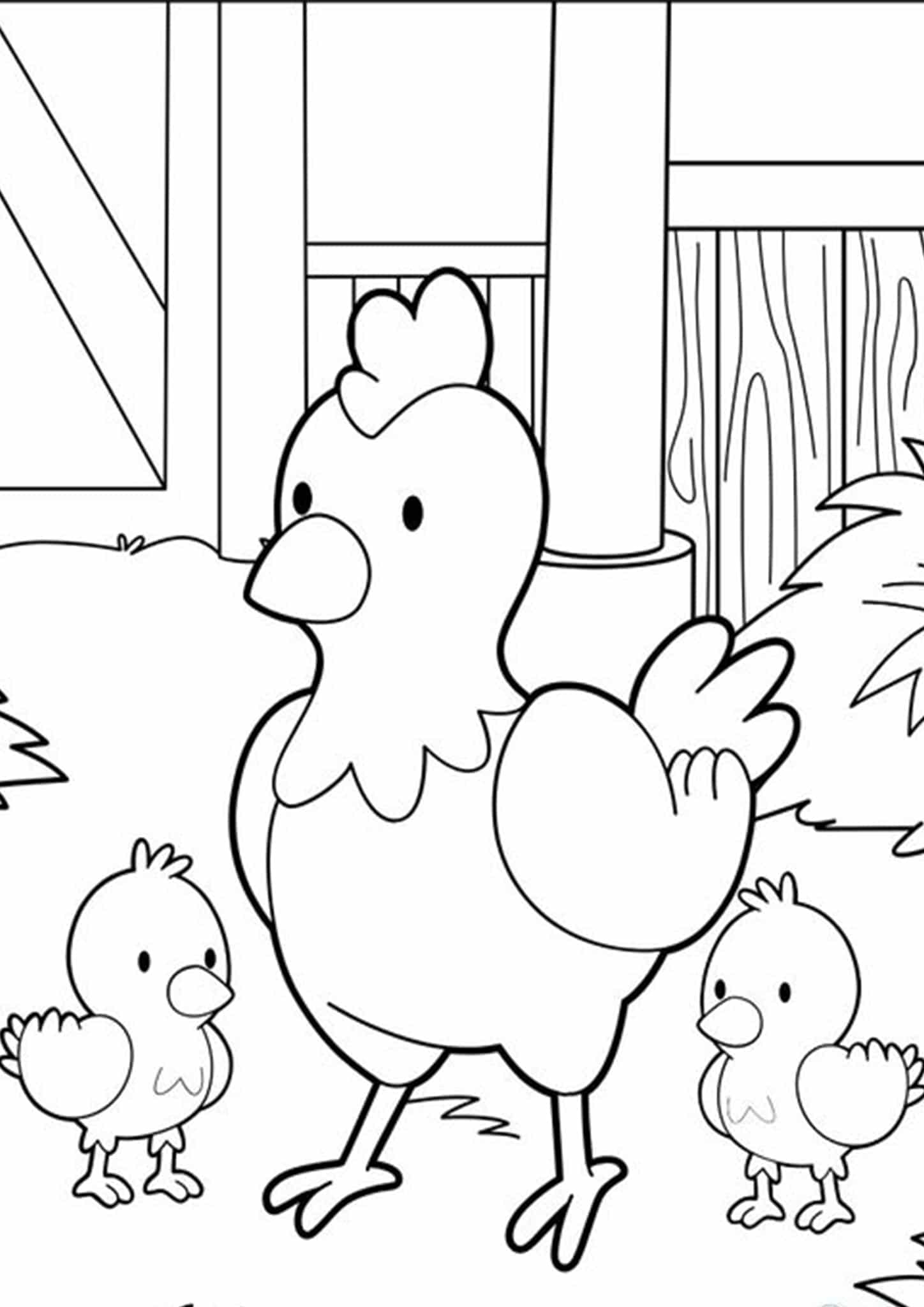 Free Easy To Print Chicken Coloring Pages Tulamama Free Easy To Print Chicken Coloring Pages Tulamama