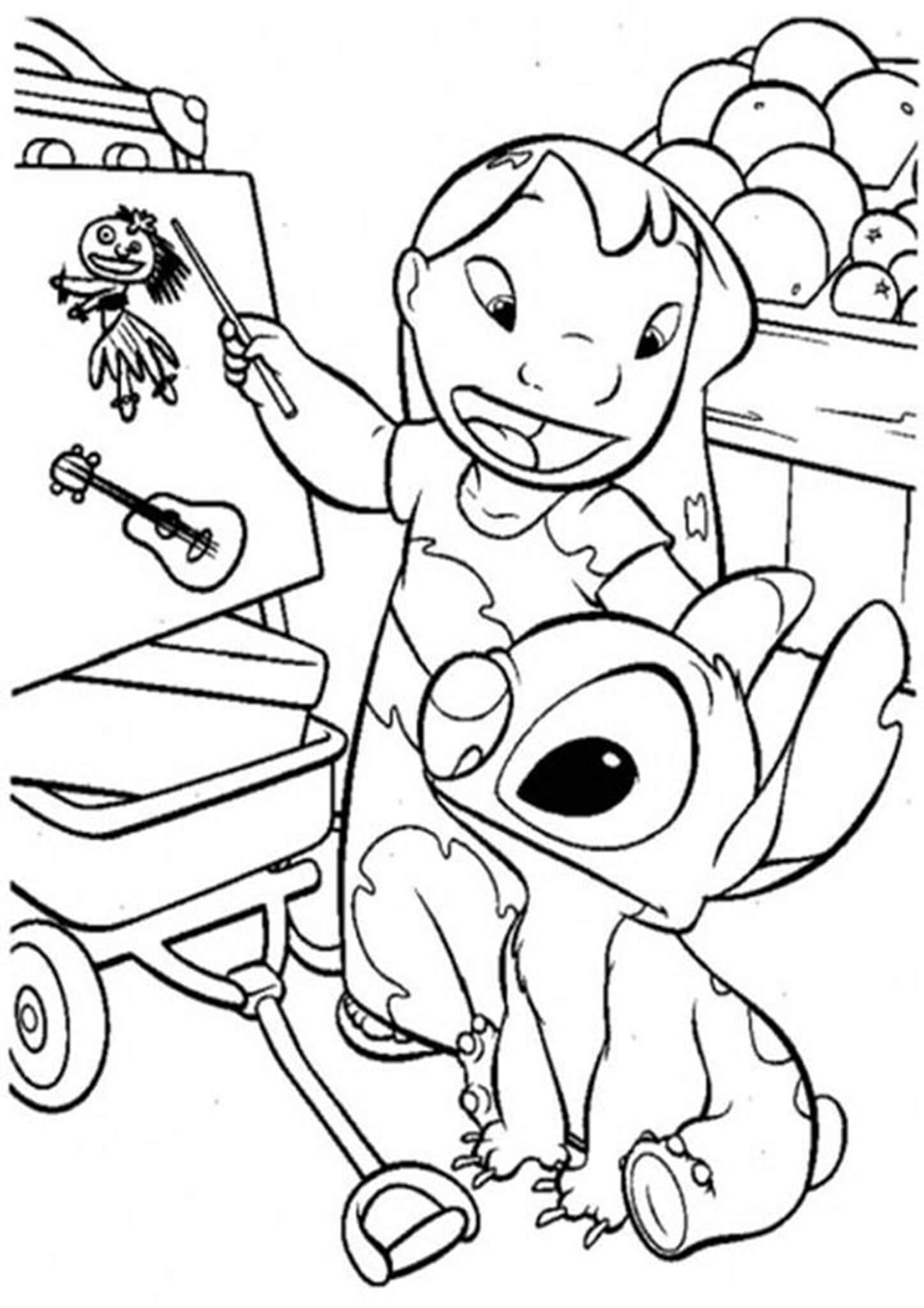 Free Easy To Print Stitch Coloring Pages Tulamama