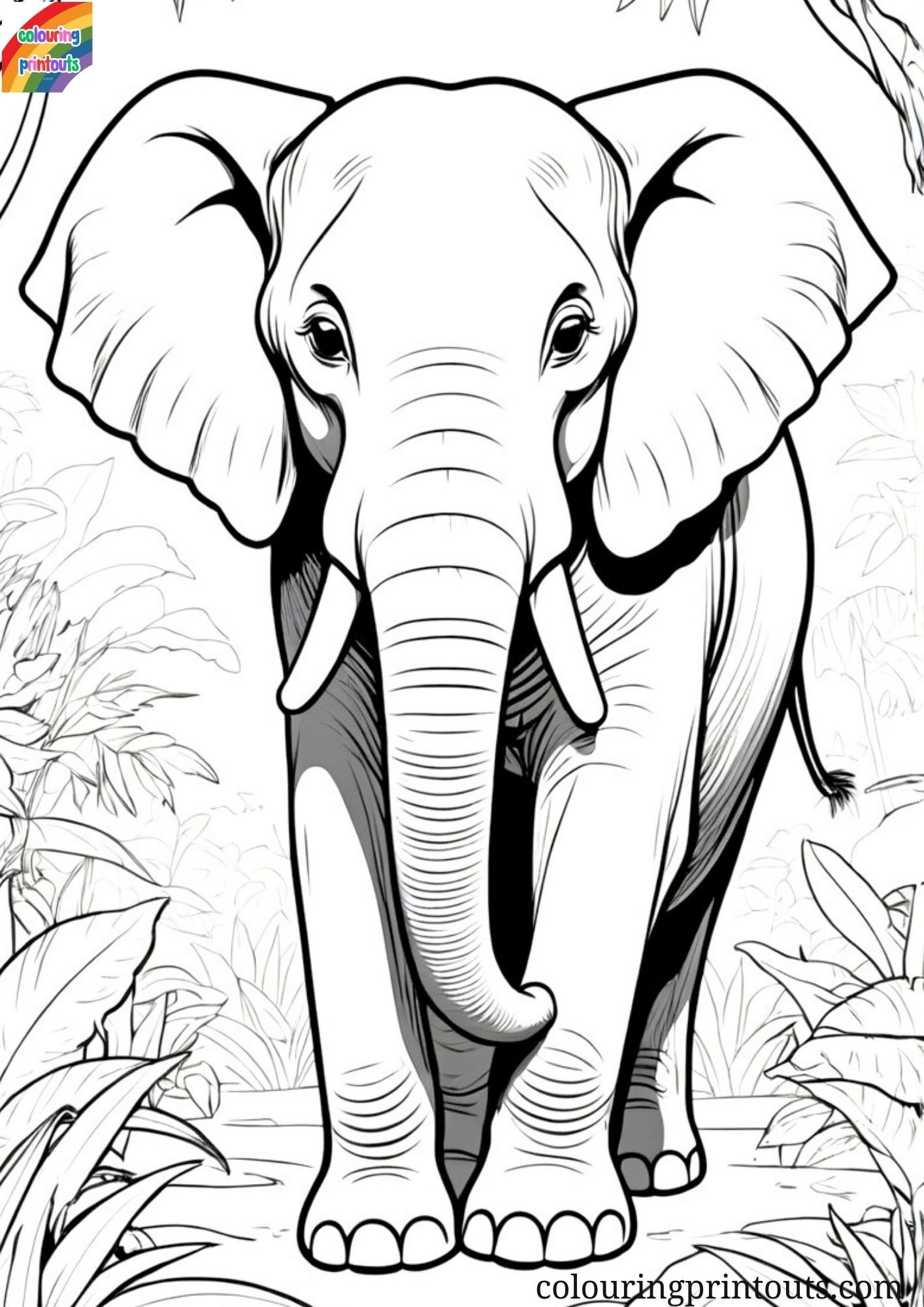 Free Elephant Coloring Pages With Full Book Skip To My Lou Sketch 
