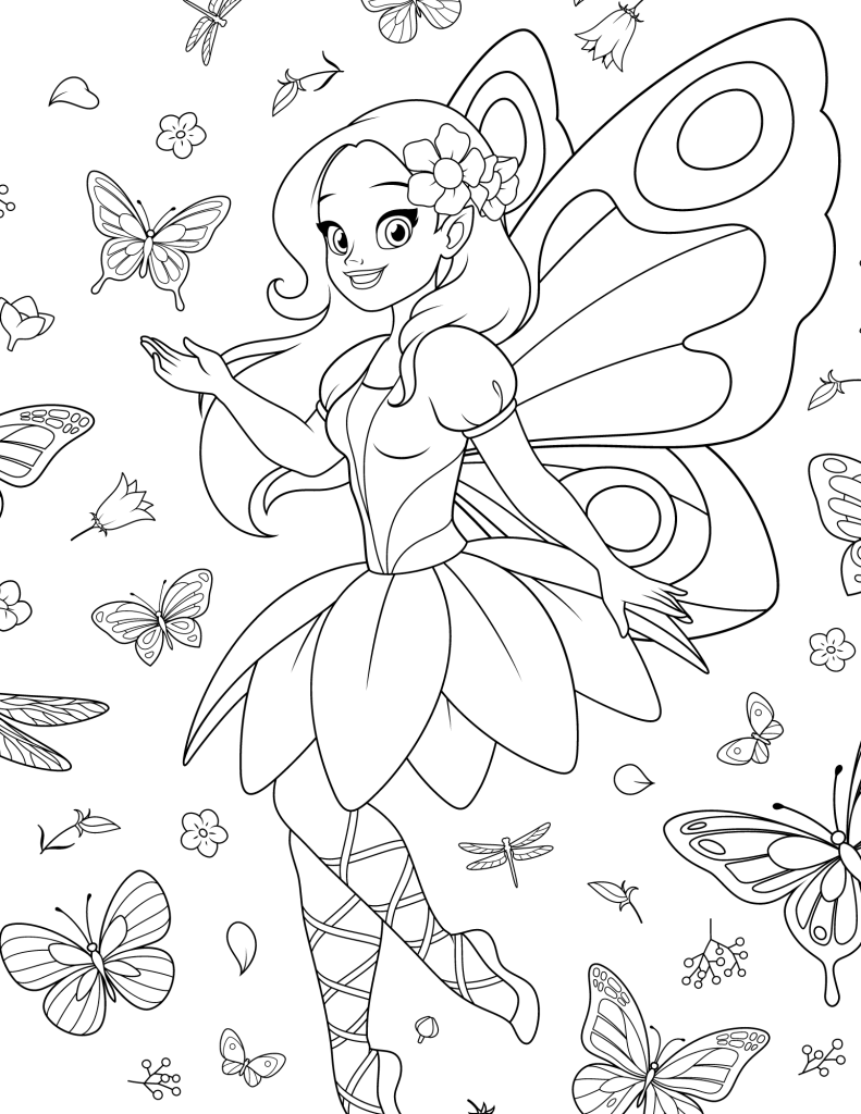 fairy printables coloring pages
