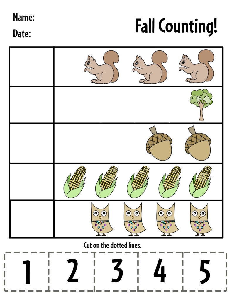 Free Fall Worksheets For Preschool The Hollydog Blog Worksheets 