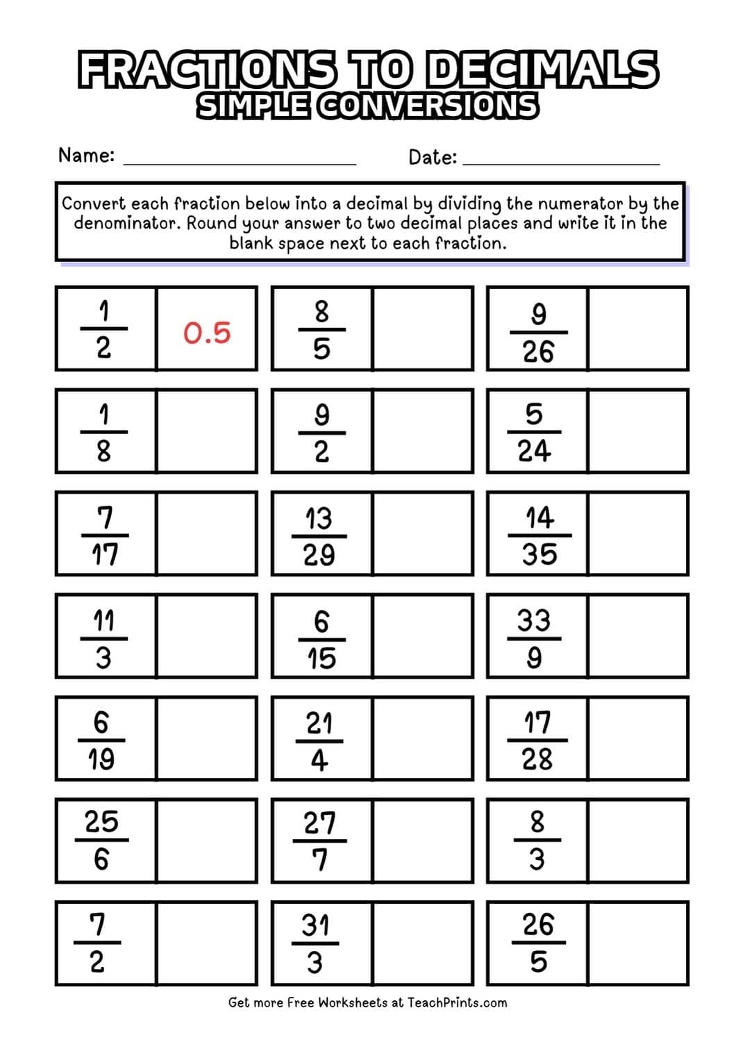 Free Fractions As Decimals Worksheets Teach Prints Free Fractions As Decimals Worksheets Teach Prints