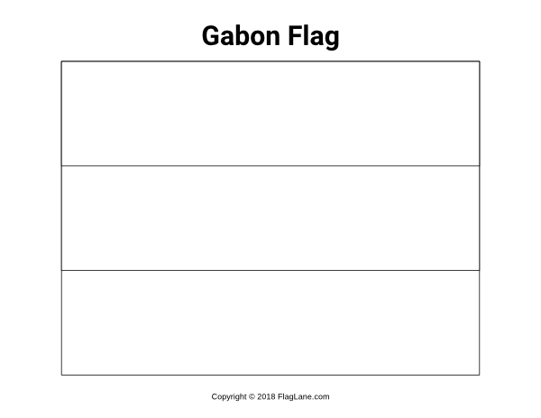 Free Gabon Flag Coloring Page Free Gabon Flag Coloring Page