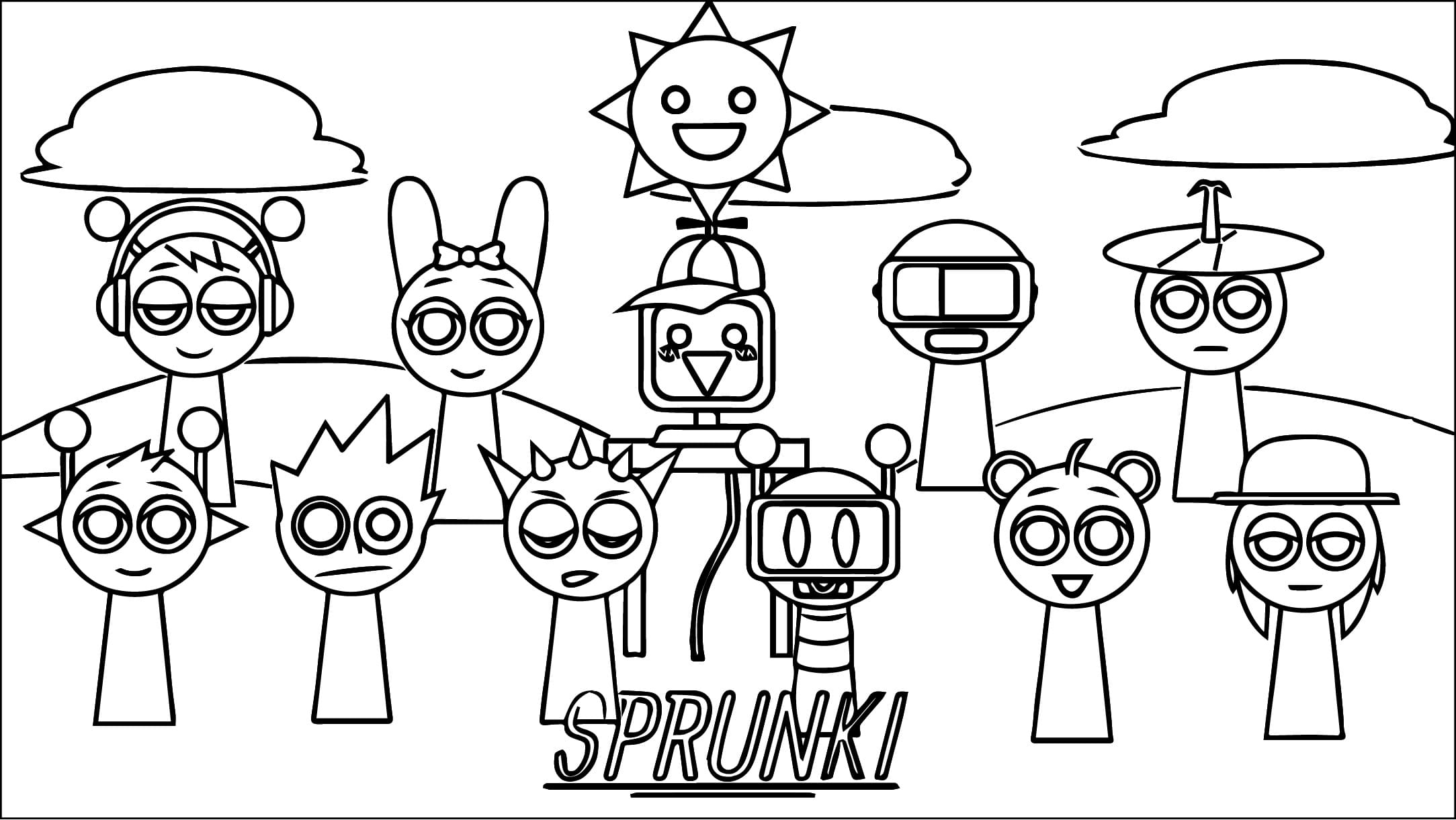 Free Incredibox Sprunki Coloring Page Download Print Or Color Online Free Incredibox Sprunki Coloring Page Download Print Or Color Online