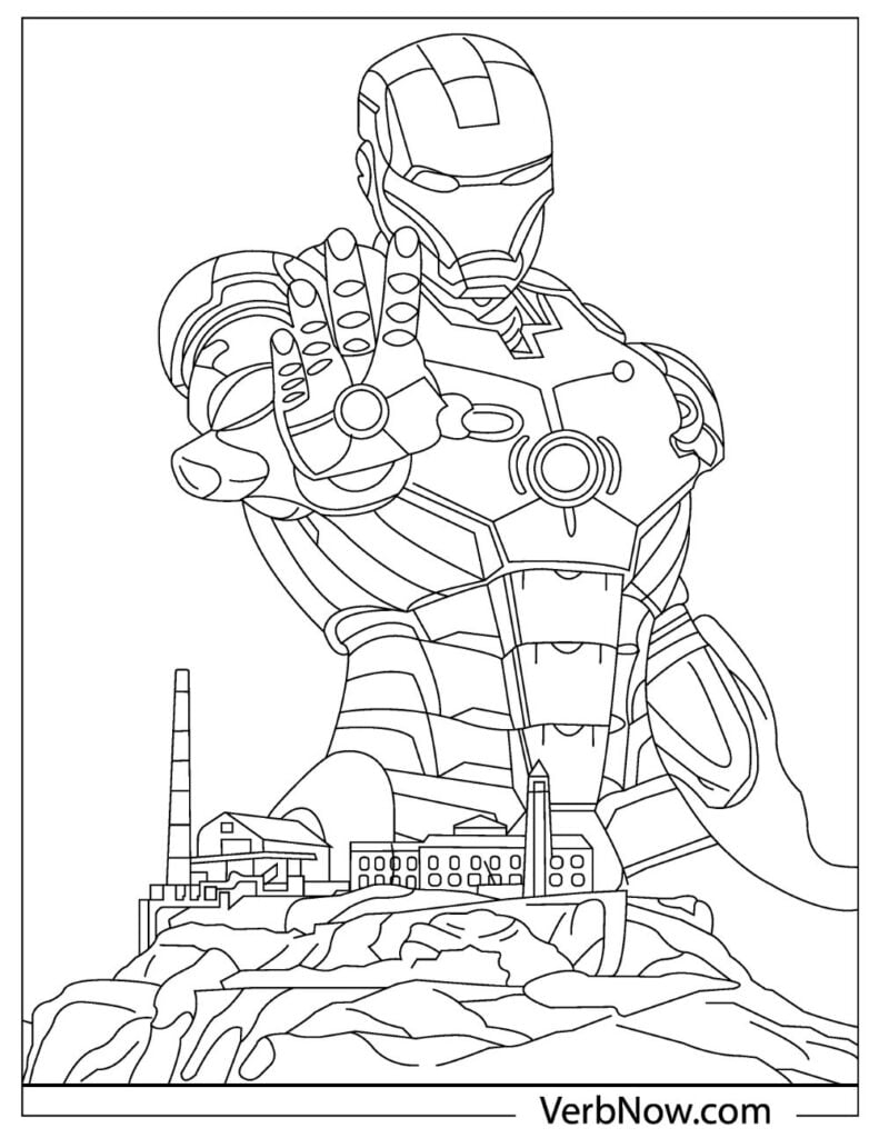 Free IRON MAN Coloring Pages For Download Printable PDF 