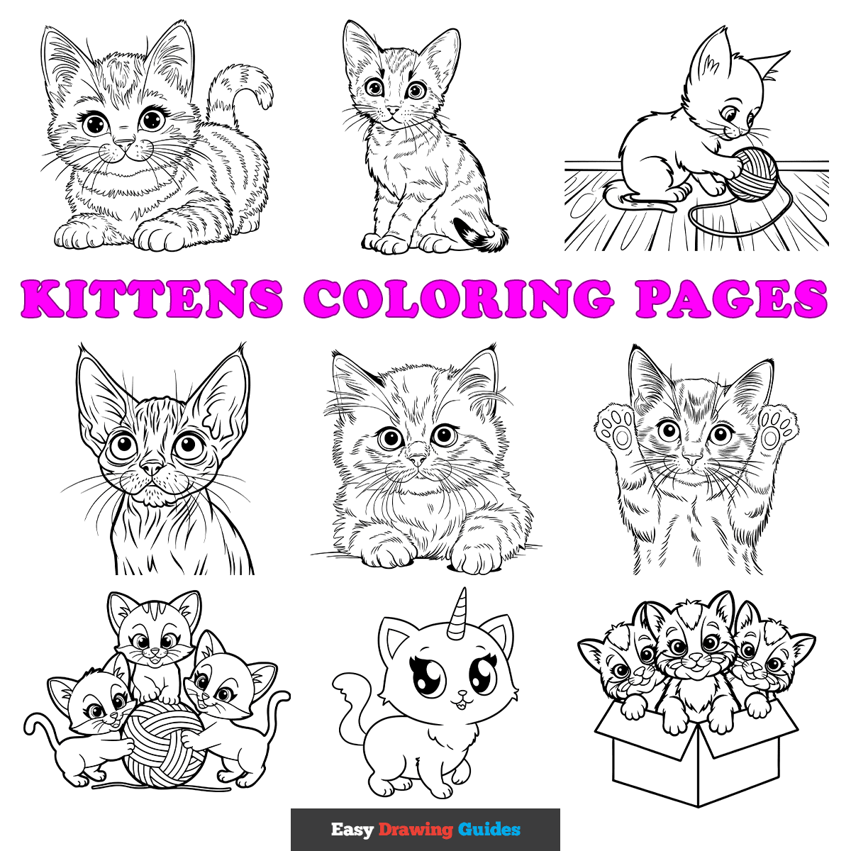 Free Kittens Coloring Pages For Kids 14 Printable Sheets