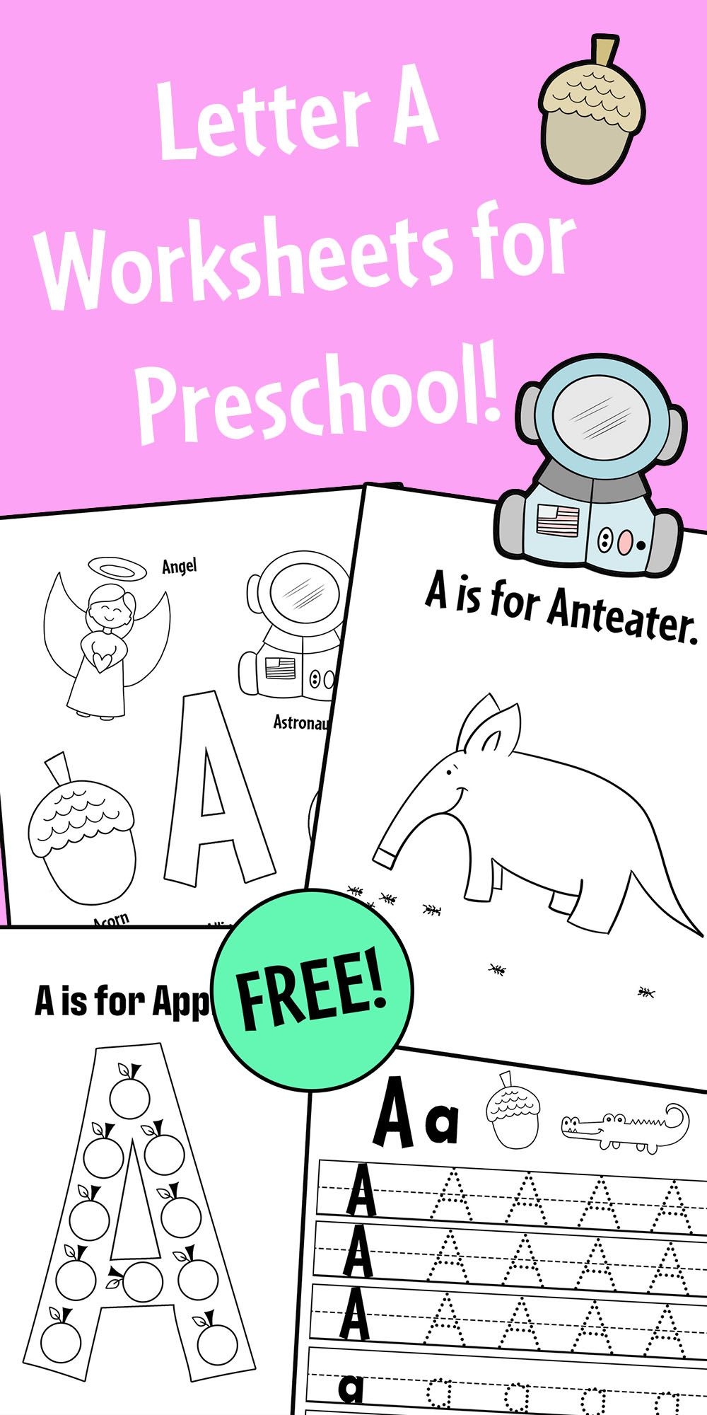Free Letter A Worksheets For Preschool Artofit Free Letter A Worksheets For Preschool Artofit