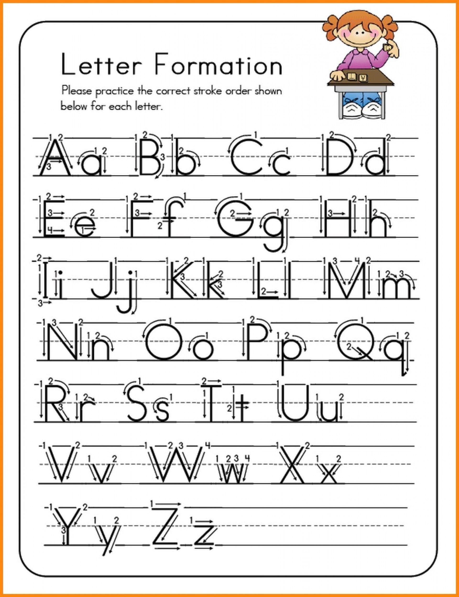 letter formation worksheets