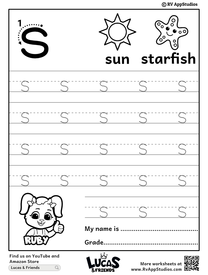Free Letter S Tracing Worksheet Download Free Letter S Tracing 