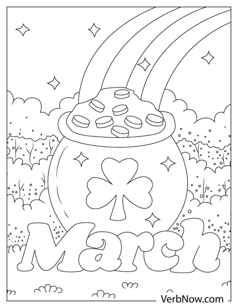 Free MARCH Coloring Pages Book For Download Printable PDF VerbNow