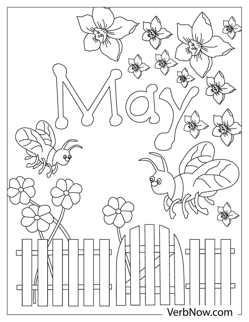 Free MAY Coloring Pages For Download Printable PDF 