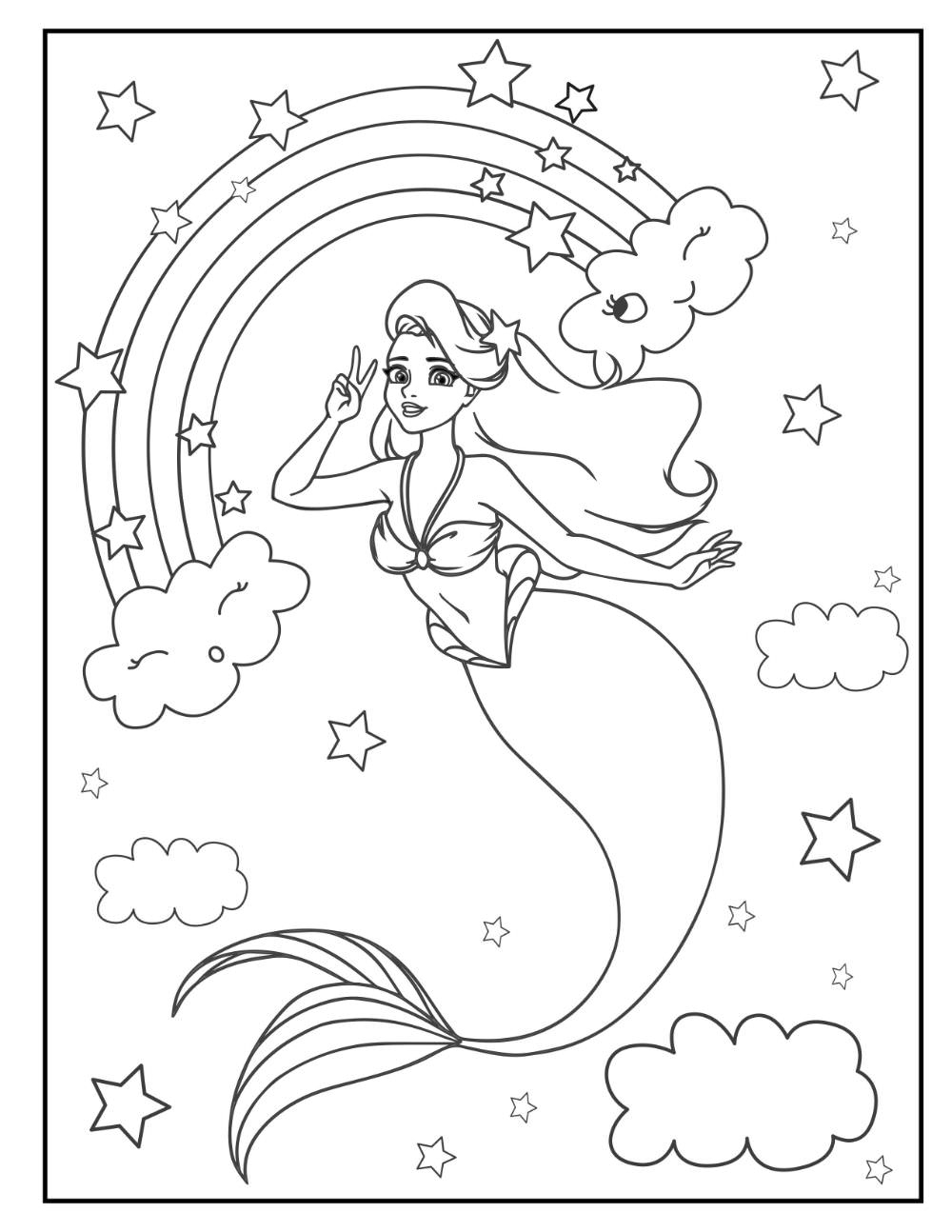 free mermaid coloring pages free mermaid coloring pages