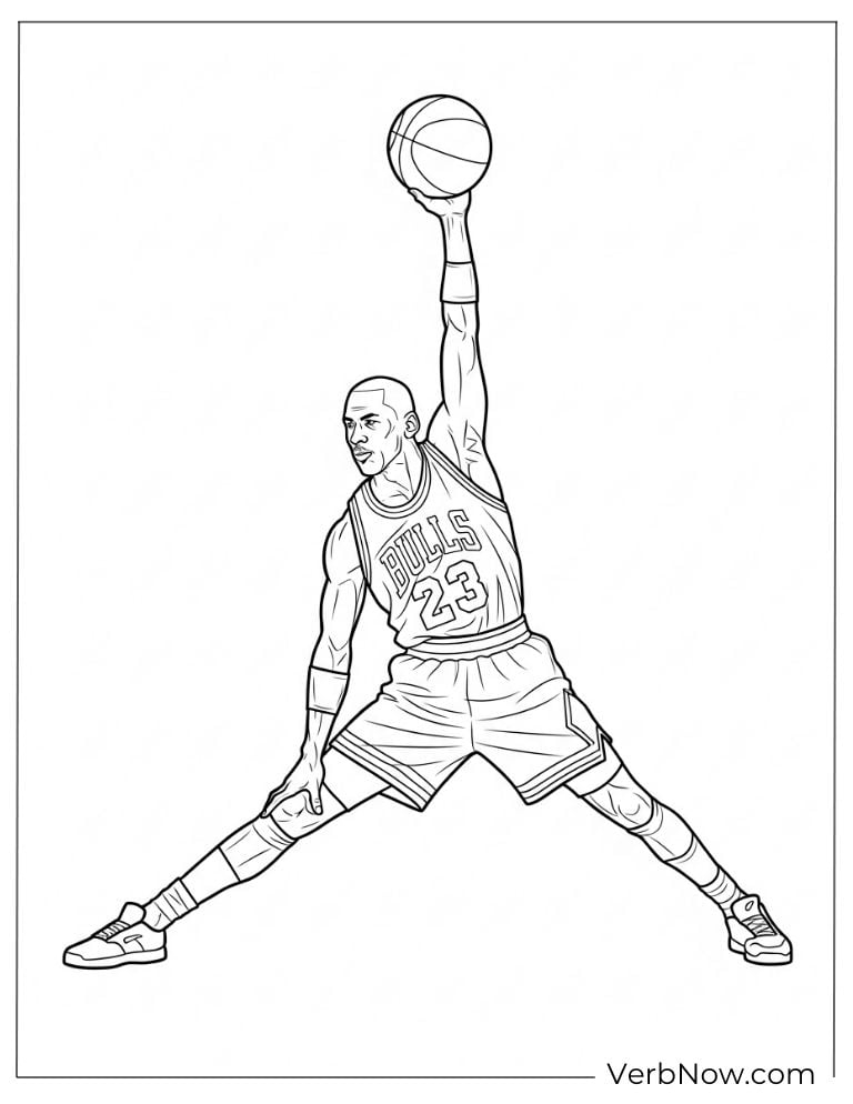 Free Michael Jordan Coloring Pages For Kids Printable PDF Free Michael Jordan Coloring Pages For Kids Printable PDF