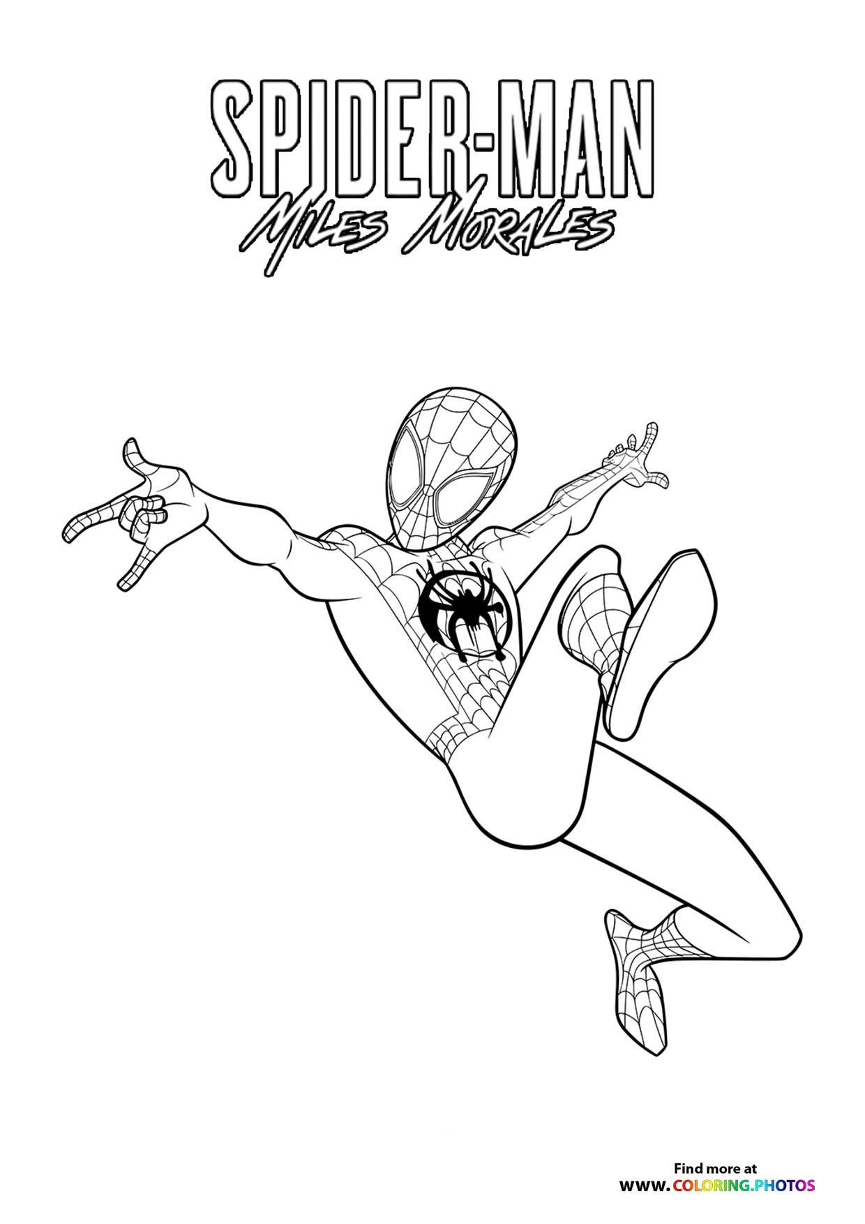 Free Miles Morales Coloring Pages Coloring Pages For Kids